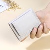 SCHLATUM Small Wallet Women Genuine Leather RFID Blocking Trifold Tiny