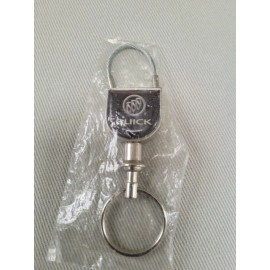 Vintage  Dealer Buick cable top keychain with plunger release bottom ring...