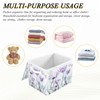 senya Baskets Collapsible Storage Bins with Lids, Purple Tulips Flowers