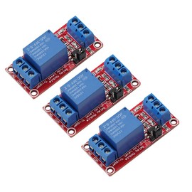 VKLSVAN 3PCS DC 12V 1 Channel Relay Module Board with Isolated Optocoupler Supports High and Low Level Trigger Relay Expansion Board Relay Switch