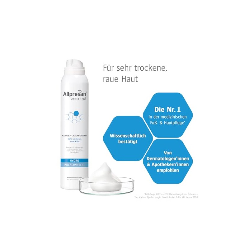 Allpresan Derma med Repair Foam Cream Hydro Intensive Care for
