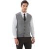 Kallspin Men's Cable Knit Sweater Vest Wool Blend V Neck