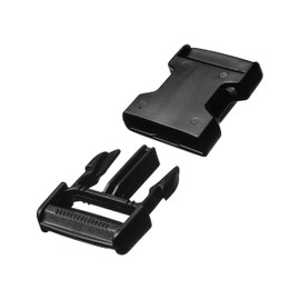 Realm Plastic Side Release Buckle Clip, Luggage, Back pack/rucksack, straps, 25mm, 38mm, 50mm, Black (50mm - 1 Pack (Single))