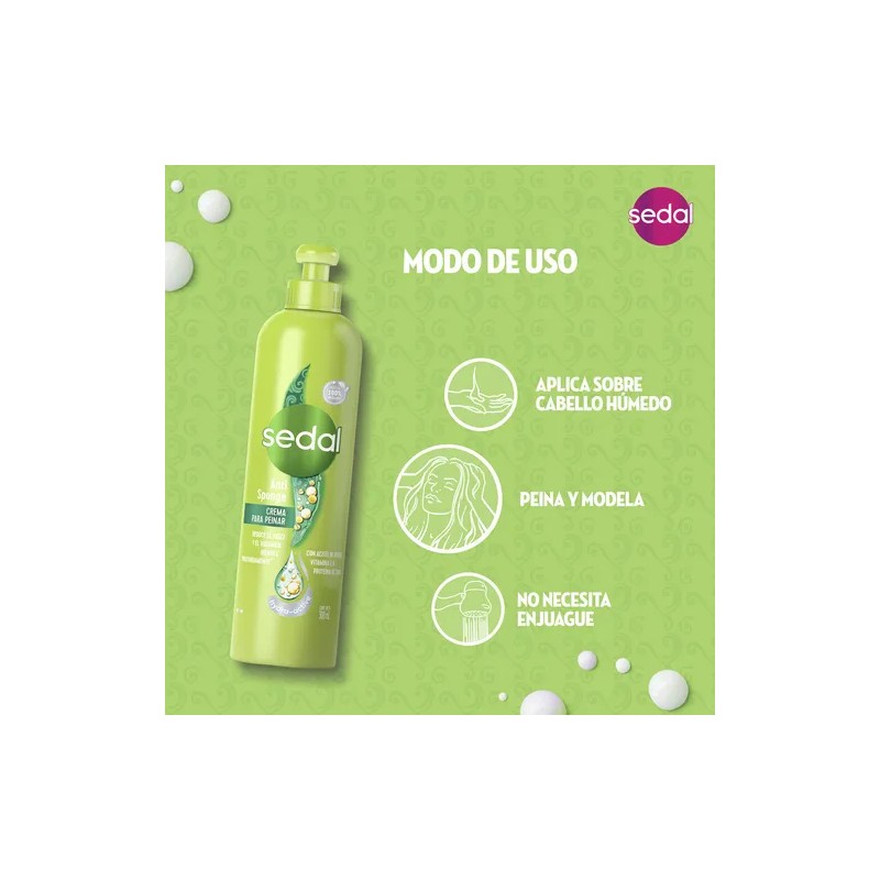 Crema para Peinar Sedal Anti-Sponge 300ml