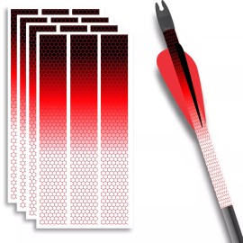 Decalnetwork Arrow Wraps Qty. 14 Printed Honey Comb Fade, Black, Red to White