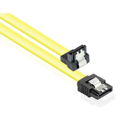 DeLock 2 x SATA III 6Gb/s SATA Cable 50 cm Right / Straight Cable 1 x HDD 2 x 7-Pin SATA 0.50 m Left Angled [Yellow]