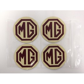 ZT ZR ZS OEM Style Burgundy & Cream Alloy Wheel Centre Cap Badges (OCT45mm)