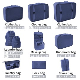 SLMT - Juego de 10 cubos de embalaje para maletas