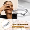 Prosilver Sterling Silver Stacking Rings for Teen Girls Wishbone Diamond
