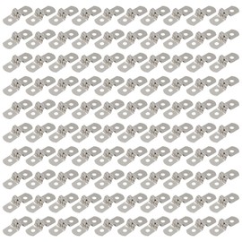 100 PCS M5 Pipe Strap, Stainless Steel U Brackets for Mounting, Double Hole U Clamp, Excellent Stability for Fixing Heavy Pipes, Cables