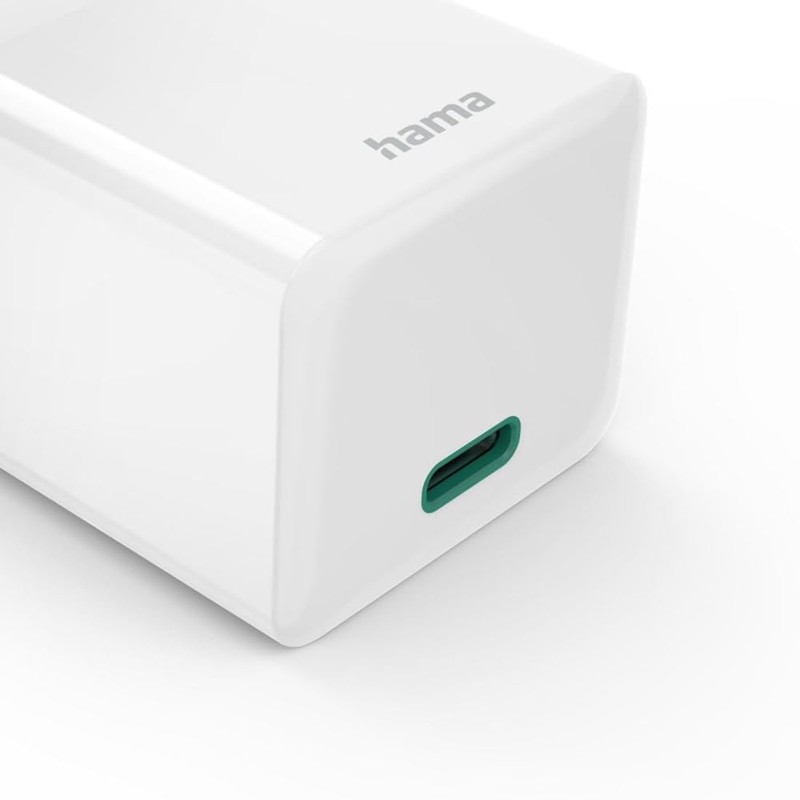Hama Fast Charger USB-C, PD/Qualcomm/GaN, Mini Charger, 30 W, White