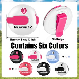 Fiada 6 Pcs Golf Score Counter 1.2" Mini Golf Stroke Counter up to 12 Shots Score with Touch Reset Scoring Keeper Attachment Accessories to Scorekeeper Glove for Outdoor Light and Compact