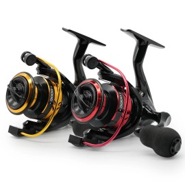 Roblinos RYG-E 4.8:1 Hand Spinning Reels for Bait Nylon Aluminum Lake River Use Anti-Reverse System 1000-7000 SeriesSpool Capacity: 1000 Series