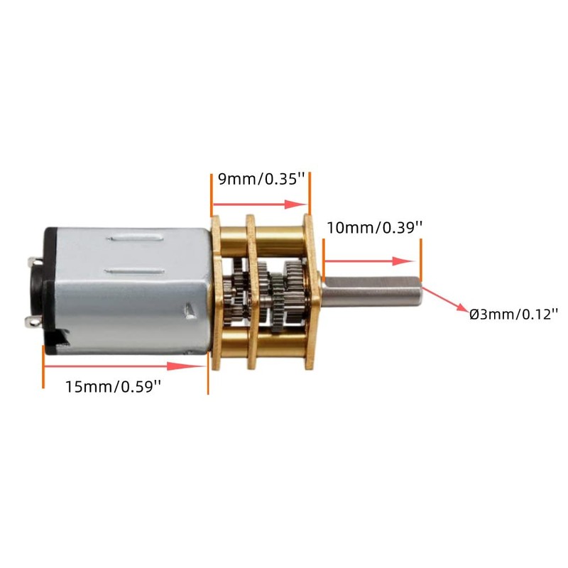 CHANCS N20 Mini DC Electric Motor 3 V 300 RPM