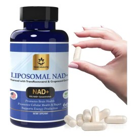 Suplemento NAD+ Trans-Resveratrol YAM Health Cápsulas Antioxidantes x60