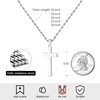 LUXEJEW Silver Cross Necklace for Men, Stainless Steel Rope Chain