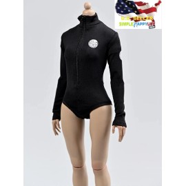 ZY toys 1/6 black sweater jumpsuit for 12" female figure phicen Hot Toys worldbox USA