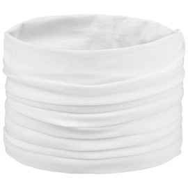 Lipodo Freedom Basic Multifunctional Scarf for Women/Men/Children, One Size (approx. 53-59 cm), Microfibre Tube Scarf, Breathable and Moisture-Wicking Bandana, Summer/Winter, One Size, White