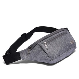 Entchin Fanny Pack for Hiking,Running and Travel (Gray)