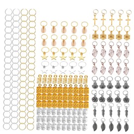FOMIYES 220pcs Hair Ring Hair Accessories Hairpin Women's Lockets Pirate Accessories Pirate Ring Hair Jewelry Rings Dreadlocks Rings Braids Accessories Dreadlock Adornment Hair Accessory