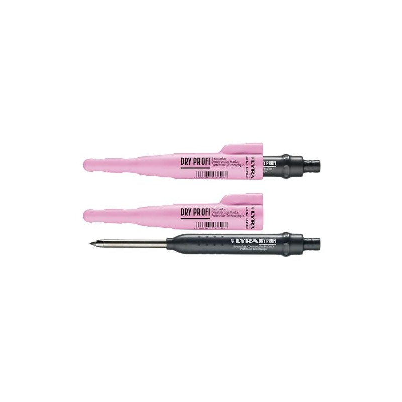 LYRA Dry Professional Construction Marker Colour Edition Pink with Sharpener