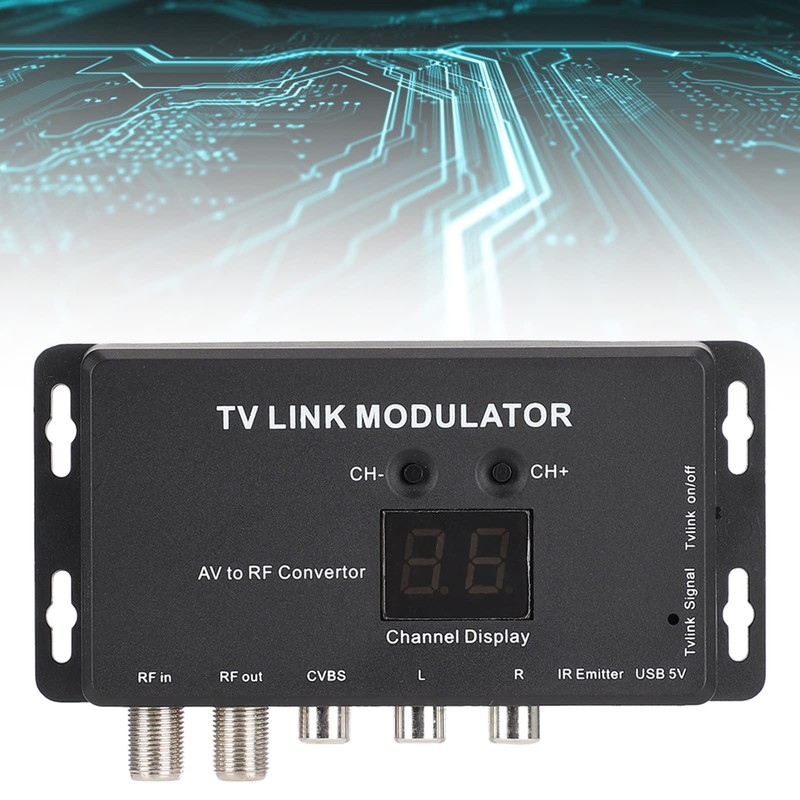 UHF Modulator TV LINK Modulator, AV to RF Converter IR