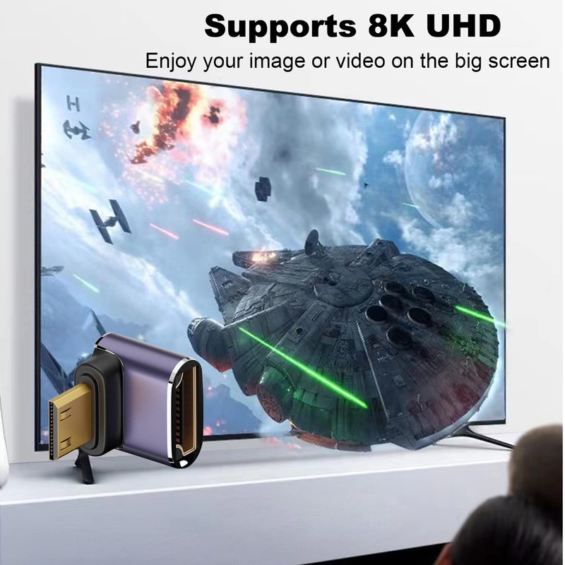 AreMe 8K Mini HDMI to HDMI Adapter (2 Pack), Up