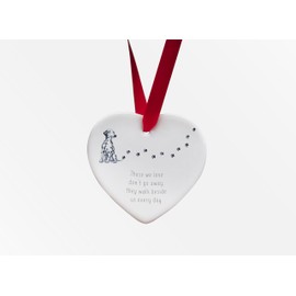 Image Industry Dalmatian Walk Beside Us Ceramic Heart - Dog Memorial - Memorial Gift - Hanging Decoration