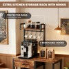Bakers Rack with Storage,Microwave Stand with Drawer,6 Tier Coffee Bar