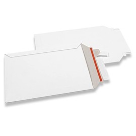 Pack of 20X (C5 - A5) White Rigid All Board Envelope Mailers 229x162mm by Greener Route, Stay Flat Cardboard Envelopes with Peel and Seal Strip - Biodegradable, compostable, Recyclable