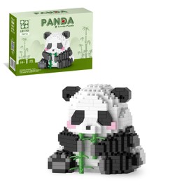 QISIHOUTING Mini Panda Building Blocks- 504pcs, Mini Bamboo Panda Building Toy, Panda Building Set for Adults, Micro Blocks Set for 11+ Boys & Girls, Birthday Gifts for Kids