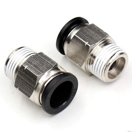 CEKER 1/2 Push to Connect Fittings Air Fittings 1/2 Inch Tubing Od to 3/8" NPT Thread Male Air Line Quick Connect Fittings Pneumatic Fitting Push in Connector Compression Fittings 10Pack