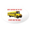 CafePress School Bus Oval Sticker Oval Car Bumper Sticker