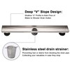 AVSIILE Linear Shower Floor Drain, 60 Inch Brushed Nickel 304