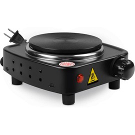 DINGPAI Hot Plate for Candle Making, Black Color Electric Hot Plate for Melting Wax, Chocolate, Candy and More