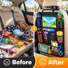 Car Backseat Organizer with Touch Screen Tablet Holder, Multi-Pocket Seat