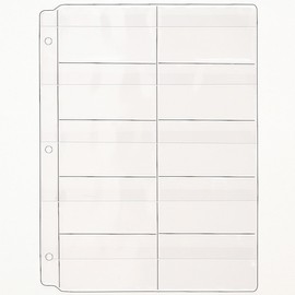 StoreSMART - Plastic Pages - Memory (SD) Cards and Business Cards - with Flaps - for 3-Ring Binders - 10-Pack - VH308F-10