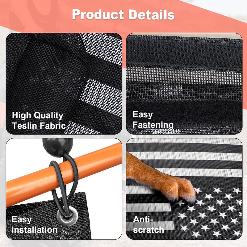 Dawnjaccee UTV/ATV Trash Bag, PVC Mesh Storage Sack Compatible with