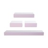 Melannco Floating Chunky Shelves, Set of 4, Distressed Pink, 4