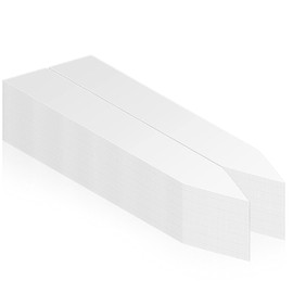 AMORNING 100Pcs 4 Inch Plant Labels,Plastic Waterproof Nursery Stake Tags for Potted Plants (White) (SZ-BC210YB)