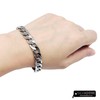 Silvadore 9mm Bracelet CUBAN Link Mens Silver Chain Flat Curb