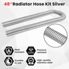48" Flexible Radiator Hose Kit, Stainless Steel Coolant Water Hose