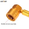 R134A AC Refrigerant Charge Hose Kit, 1/2’’ Self-Sealing Valve Can,