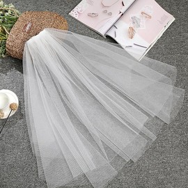Self-Wedding Double-Layered Long Veil Photography Prop M12376 2ea