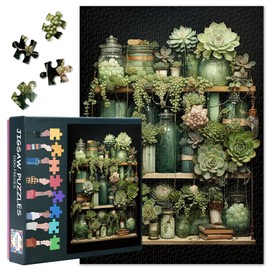 Green Plants Jigsaw Puzzles for Adults 1000, Challenging Puzzles for Adults Men Women, Flower 1000 Piece Jigsaw Puzzle, Educational Games Home Decoration (27.5"x19.7")