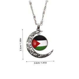 FOMIYES Men's Women's Pendant Neck Chain Palestine Charm Necklace Delicate Design Fashion Decor