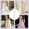 BENECREAT 47.5 cm Wedding Dress Zip Replacement, Beige Bows, Adjustable