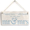 with Sandy Toes .. Mr & Mrs - Handmade Wooden