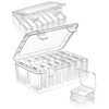 Mathtoxyz Small Bead Organizers, 30 Pieces Plastic Storage Cases Mini