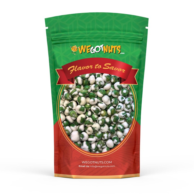 Green Wasabi Peas | 4 Pound Resealable Bag of Hot
